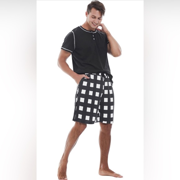 Mens Pajamas Set Short Sleeve - Picture 2 of 6